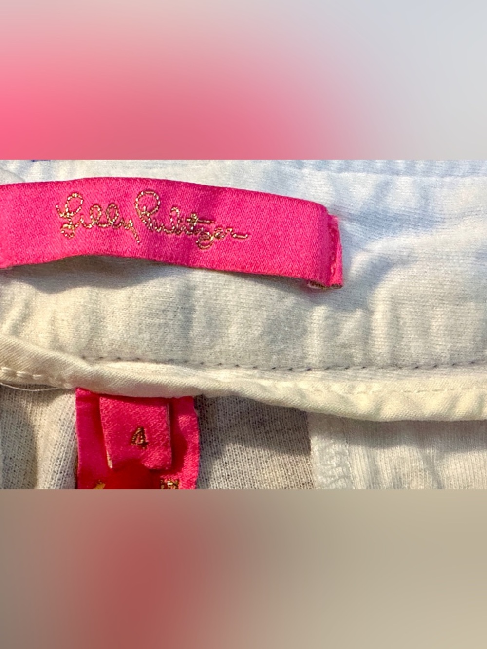 Lilly Pulitzer size 4 Buttercup *Knit! Shorts in "Boca Blue Croc & Lock It" - Picture 5 of 7
